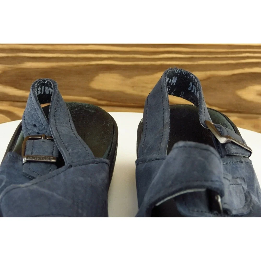 Dexter Size 7 M Navy Blue Slingback Leather Women Sandal Shoes‎